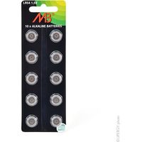 Pile alcaline bouton LR54 1,5V 80mAh – Lot de 10 piles – Performance fiable pour appareils électroniques – Taille 11,6 x 3,1 mm – Microbatt - l1131f