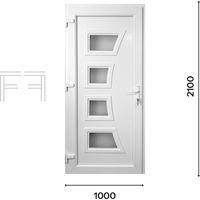 Portoncino d'ingresso in Pvc M.1 - 1000 x 2100 APERTURA TIRARE A SINISTRA VISTA INTERNA