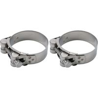 2x Collier de serrage à tourillon bande pleine bords arrondis en acier inoxydable A2 AISI304 Durite Tuyaux Boyau Flexible Inox Etanchéification, diamètre 98-103mm largeur 24mm
