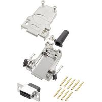 KIT EMBASE SUB-D FEMELLE FEMELLE, DROIT 9 PÔLES ENCITECH DTZF09-DBCS-K 6355-0048-11 180 ° À SERTIR 1 PC(S)