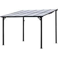 HOME DELUXE Terrassenüberdachung ECO – 300 x 300 cm, Anthrazit Wetterfeste Alu-Überdachung für Terrasse & Garten Terrassenüberdachung, Terrassenüberdachung Aluminium, Terrassenüberdachung anthrazit