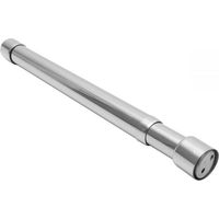 Barre de penderie télescopique 48-80 cm, barre de serrage, barre de tension ronde en acier inoxydable, barre encastrée, barre métallique, barre de suspension extensible pour armoire