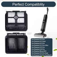 Lot de 4 filtres HEPA pour Dreame H12 Pro/H12 Pro FlexReach/H12 Dual/H12 Pro Ultra/H13 Pro/H15 Pro/H15 Pro Heat/Mova M10 Aspirateur Eau et poussière