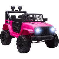 Voiture électrique Enfant Propulsion arrière 12 V 5 Km/h Max. télécommande Effets Lumineux sonores 100x65x72cm Rose