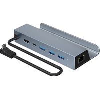 Station d'accueil USB-C 1 à 6 pour Steam Deck, HDMI 2.0 4K 60Hz, RJ45 Gigabit, USB-A 3.0, Charge PD 100W