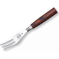 Gabel Gaucho T-10 Miguel Nieto von 19 cm, Stahl und mango mit Holzausdauer mit Lederscheide.