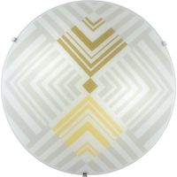 "Plafoniera SEVENTY in vetro bianco 30x30 cm."