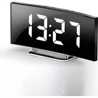 Réveil numérique pour Chambres à Coucher, 2 luminosités, 12/24H, température, Date, veilleuse, répétition, Chargement USB et Alimentation par Batterie(Blanche)