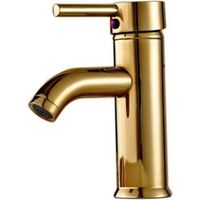 Grifo lavabo monomando, Dorado
