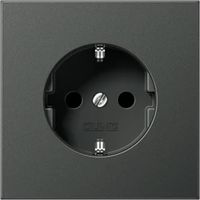 Jung Enchufe SCHUKO®, 16 A 250 V , SAFETY+, Aluminio lacado, Serie LS, antracita AL 1520 KI AN