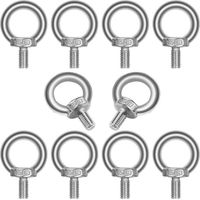 YMYNY Accessoire de levage,Lot de 10 Boulons à œil M8 en acier inoxydable 304 - Anneau de Levage