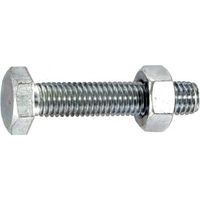 Sechskantschraube verzinkter Stahl 6x40mm, 9 Stück.