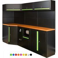 JBM SERIE518 Composizione arredo officina angolare - Verde