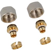 tecuro MS Klemmverschraubung für Ø 20 x 2,0 mm Kunststoff- und Alu- Verbundrohr - 2er-Set