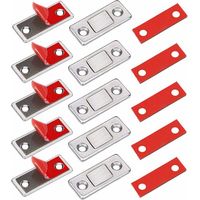 Magnetic Latch Closet Door Magnet 5 Pieces Very Thin Magnetic Latch Stick-On Magnet Adhesive Closure Cabinet Powerful Magnet for Sliding Door Drawer Window Magnetic Cabinet