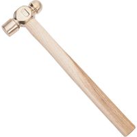 13 Zoll langer Anti-Funken-Stempelhammer aus Messing mit doppelseitigen Hammerköpfen und Holzgriff für Heimwerkerarbeiten
