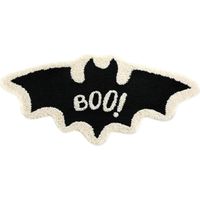 Halloween Door Mat, Gothic Halloween Decor Outdoor Bat Doormats, Absorbent Carpet Surfaced, Decorative Floor Rug Accent