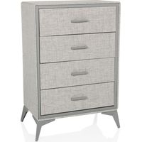 Kommode SKUFFY 64x35x90cm 4 Schubladen grau hjh LIVING