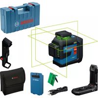 Bosch Professional – Laser lignes 3 plans vert 30m – 3 lignes 360° – Protection IP65 – Batterie Li-Ion 3.7V 3.0Ah – 601065501 - GLL 80-33 G