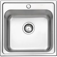 JASSFERRY Küchenspüle Edelstahl 1 Becken, 500× 500 mm Quadratisches Becken mit Überlauf