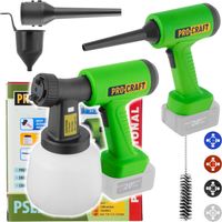 Procraft PSE22bb Akku Farbspritzpistole 20 V Brushless Solo - ohne Akku, ohne Ladegerät