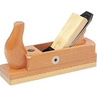 Ulmia Holzhobel/Schlichthobel mit Weißbuchensohle/Einfacheisen, zum Abschlichten