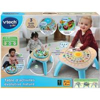 VTECH TABLE D'ACTIVITÉS ÉVOLUTIVE NATURE (JOUET AVEC PARTIE BOIS CERTIFIÉ FSC)