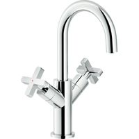 Miscelatore lavabo con scarico 1 1/4” Nobili serie Lira LR116218/2CR Cromato - Ottone