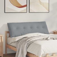 vidaXL Back Pillow Light Grey 140 x 19 x 50 cm Fabric