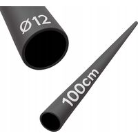 Tube en acier - 100 cm - Ø 12 mm - Noir - Revêtement en poudre - Durable et élégant