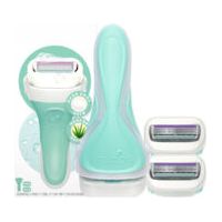 Compatible avec les recharges de rasoir pour femmes Schick Intuition Sensitive Skin à la vitamine E et à l'aloe vera, 1 paquet (2 unités)-Crezuo