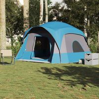 vidaXL Family Tent Cabin 6-Person Blue Waterproof