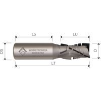 MTEC025.38 - SPINDELFRÄSE AUS DIA Z3+3 KÖRPER AUS STAHL PKD H4,5 MM ÜBERWIEG. POS. - MOBILTECNICA .38D22 LU 45 DS20 LT105 Z(3+3)(20DP+1DP) AX22° LI H4,5