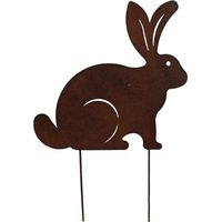 Lapin en métal - Déco jardin 30cm