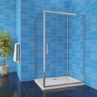 Aica 1850H Sliding Shower Door Enclosure 1400mm + 900mm Side Panel + 1400x900mm Tray Waste