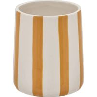 Gobelet Brosse à Dents en Céramique "Strio" 10cm Jaune