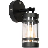 Outdoor Wall Light Black IP44 with Dusk Sensor - Ruben