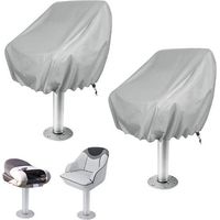 2-piece boat seat covers, waterproof and buoyant, for captain's seat, made of Oxford fabric.