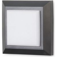 wandleuchte ip65 grove diffuser square led 2w 4000k schwarz 172lm