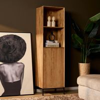 Colonne salon bois 1 porte rainurée CORTINA