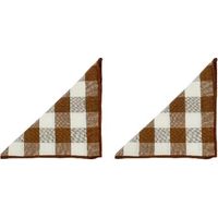 ANDREA HOUSE MS22042 S/2 Servilletas Vichy Marrón 40X40 - ref: MS22042