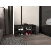 Estante apilable básico para zapatos, wengué