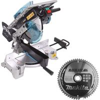 Pacco sega a mitra e troncatrice LH1040 MAKITA + lama legno in carburo B-32801