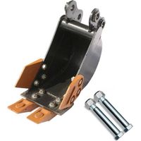 Mini godet de pelle en métal, pelle rétro de 7,87 pouces, 200mm, creusant jusqu'à 2 tonnes, accessoire de pelle robuste avec dents en acier allié