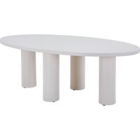 Table Ă manger 8 personnes en MDF - Beige - FALYN