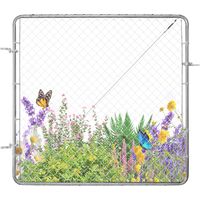 VEVOR Gartentür, 183x178 cm, verstellbares Maschendrahtzaunelement, passend für 91,44x121,92 cm große Gartenzauntoröffnungen, Zauntor für Farmen, Pfosten nicht im Lieferumfang enthalten