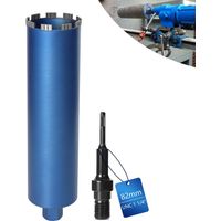 Xiiw – Couronne de forage diamantée Ø 82 mm – Segment turbo pour béton armé et maçonnerie – Longueur 460 mm – Adaptateur SDS Plus