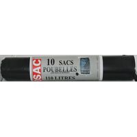 Sacs poubelles NF ENVIRONNEMENT 110L rouleau de 10 sacs - GECOSAC - 260