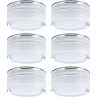 Lot de 6 LED encastrées Chrome Plafonniers Chambre à coucher Chambres Design Spots Carton endommagé