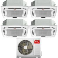 TCL Climatizzatore Inverter Quadri Split a Cassetta 9+9+12+18 con MT4250 Wi-Fi R-32 Classe A++